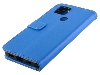 Synthetic Leather Wallet Case with Stand for Google Pixel 4a 5G - Blue Leather Wallet Case