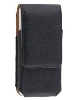 Textured Synthetic Leather Vertical Belt Pouch - Bumper Case Compatible - Belt Pouch