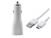 Samsung Adaptive Fast Charging 2A Car Charger with USB-C to USB-A Cable - White Car Charger