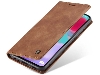 CaseMe Slim Synthetic Leather Wallet Case with Stand for Samsung Galaxy A52s/A52 - Tan Leather Wallet Case