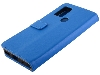 Synthetic Leather Wallet Case with Stand for Motorola Moto G30 - Blue Leather Wallet Case