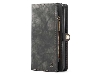 CaseMe 2-in-1 Synthetic Leather Wallet Case for Samsung Galaxy A52s/A52 - Khaki/Grey Leather Wallet Case