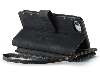 CaseMe Synthetic Leather Wallet Case with Zipper Pocket for iPhone SE 2 / SE 3 - Charcoal Leather Wallet Case