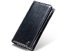 CaseMe Slim Wallet With Mobile Pouch - Blue/Black Leather Wallet Pouch