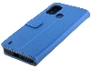 Synthetic Leather Wallet Case with Stand for Nokia G11 Plus - Blue Leather Wallet Case