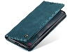 CaseMe Slim Synthetic Leather Wallet Case with Stand for Samsung Galaxy S23 - Teal