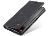 CaseMe Slim Synthetic Leather Wallet Case with Stand for Samsung Galaxy S23+ - Charcoal Leather Wallet Case