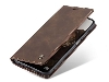CaseMe Slim Synthetic Leather Wallet Case with Stand for Samsung Galaxy A04s - Chocolate Leather Wallet Case