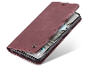 CaseMe Slim Synthetic Leather Wallet Case with Stand for Google Pixel 8 - Burgundy Leather Wallet Case