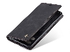CaseMe Slim Synthetic Leather Wallet Case with Stand for Google Pixel 8 Pro - Charcoal Leather Wallet Case