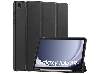 Premium Slim Synthetic Leather Flip Case with Stand for Samsung Galaxy Tab A9+ 11 inches - Black Leather Flip Case