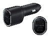 Samsung 45W Dual USB-C & USB-A Car Charger Adapter - Black Car Charger Adapter
