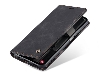 CaseMe Slim Synthetic Leather Wallet Case with Stand for Samsung Galaxy A15 - Charcoal Leather Wallet Case