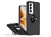 Magnetic Ring Stand Case for OPPO Reno12 - Black Hard Case