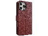 Premium Leather Wallet Case for Apple iPhone 16 Pro - Rosewood Leather Wallet Case