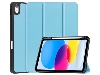 Synthetic Leather Flip Case with Stand for iPad 11th Gen (A16) - Sky Blue Leather Flip Case