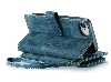 CaseMe Synthetic Leather Wallet Case with Zipper Pocket for iPhone 16e - Teal Leather Wallet Case