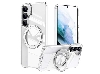 Magnetic Ring Stand Case for Samsung S25+ - Clear Hard Case
