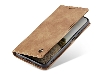 CaseMe Slim Synthetic Leather Wallet Case with Stand for OPPO Reno13 F - Tan Leather Wallet Case