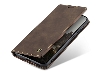 CaseMe Slim Synthetic Leather Wallet Case with Stand for OPPO Reno13 F - Chocolate Leather Wallet Case