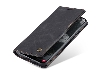 CaseMe Slim Synthetic Leather Wallet Case with Stand for Samsung Galaxy S25 Edge - Charcoal Leather Wallet Case