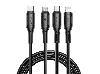 WiWU Starlink 3-in-1 Charging Cable - USB-C Cable & Adapter