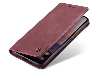 CaseMe Slim Synthetic Leather Wallet Case with Stand for Google Pixel 10 - Burgundy Leather Wallet Case