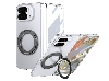 Clear case with magnetic rotating ring for Google Pixel 10 Pro Fold - Clear/Black Hard Case