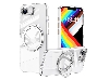 Magnetic Ring Stand Case for iPhone 17e - Clear / Silver Hard Case
