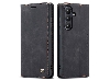 CaseMe Slim Synthetic Leather Wallet Case with Stand for Samsung Galaxy S26 - Charcoal Leather Wallet Case