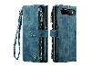 CaseMe Synthetic Leather Wallet Case with Zipper Pocket for Google Pixel 11 - Teal Leather Wallet Case