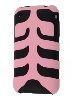 Two Piece Back Case for iPhone 3G/3GS - Baby Pink/Black Dual-Design Case