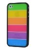 LIM'S RAINBOW Protective Case for iPhone 4S/4 - Rainbow Black Dual-Design Case