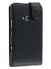 Synthetic Leather Flip Case for Nokia Lumia 900 - Black Leather Flip Case