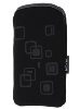 Stylish Protective Textile Sleeve for Nokia X3-02 - Classic Black Sleeve