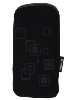 Stylish Protective Textile Sleeve for Nokia C7 - Classic Black Sleeve