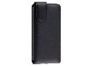 Genuine Leather Flip Case for iPhone SE(1st Gen)/5s/5 - Black Leather Flip Case