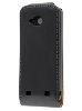 Synthetic Leather Flip Case for Nokia C5 - Black Leather Flip Case