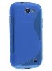 Wave Case for Samsung Galaxy Express i8730 - Frosted Blue/Blue Soft Cover