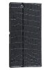 TS-CASE crocodile pattern Genuine leather Wallet Case for Sony Xperia Z Ultra - Classic Black Leather Wallet Case