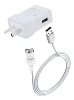 Genuine Samsung 2A/10W AC Charger & Micro USB V3.0 to USB-A Cable - White AC Wall Charger