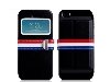 Momax French Style Flip View Case for iPhone SE(1st Gen)/5s/5 - Classic Black Leather Wallet Case