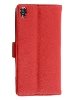 Synthetic Leather Wallet Case with Stand for Sony Xperia Z3 - Red Leather Wallet Case