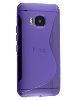 Wave Case for HTC One M9 - Frosted Purple/Purple Soft Cover