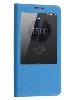 Premium Leather Smart View Case With Stand for Huawei Ascend Mate7 - Sky Blue S View Cover