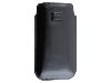 Synthetic Leather Slide-in Case with Pull-out Strap for Samsung Galaxy Note 3 - Classic Black Leather Slide-in Case