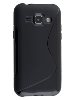 Wave Case for Samsung Galaxy J1 Ace - Frosted Black/Black Soft Cover