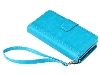 2-in-1 Synthetic Leather Wallet Case for iPhone 6s Plus/6 Plus - Blue Leather Wallet Case