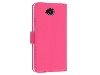 Slim Synthetic Leather Wallet Case with Stand for Microsoft Lumia 650 - Pink Leather Wallet Case
