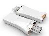 Genuine Samsung Ultra-fast Performance OTG type USB with 32GB MicroSD Card - White Micro SD